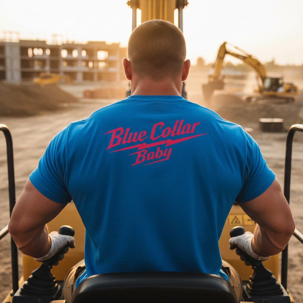 Blue Collar Baby Retro dri-fit tee