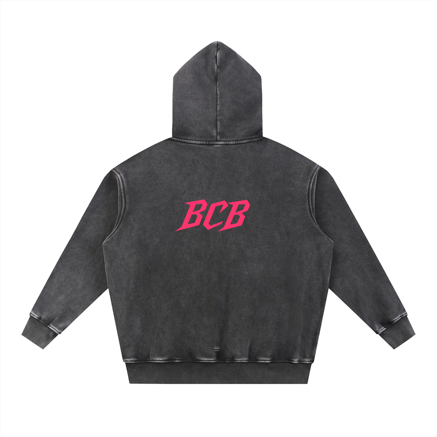 Blue Collar Baby Washed Oversize Hoodie in Black