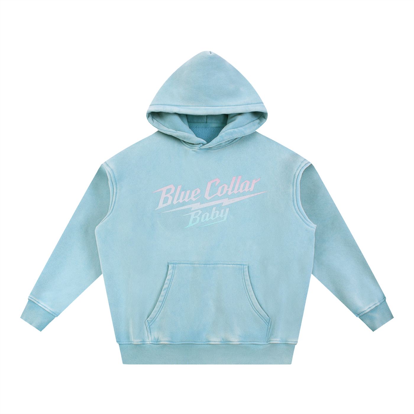 Blue Collar Baby Washed Oversize Hoodie Cotton Candy Edition